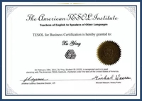 TESOL商务国际英语教师资格证